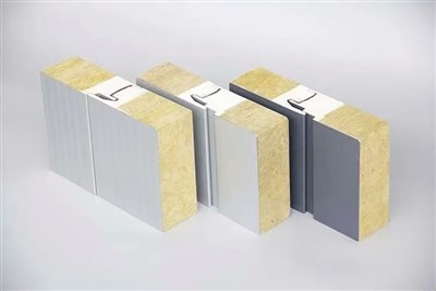 แผงผนังแซนวิช Rockwool พร้อมการปิดผนึกสองข้าง PU